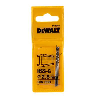 Wiertła 2 szt do metalu 2,5 mm HSS-G DeWALT DT5204 - zdjęcie nr 3