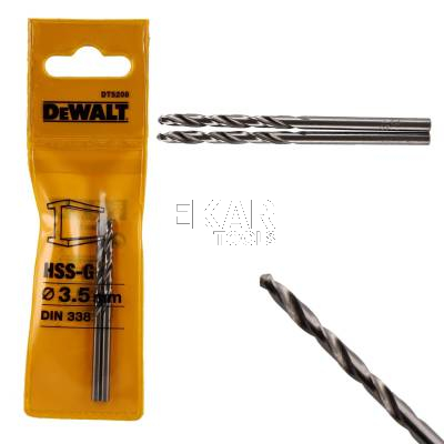 Wiertła 2 szt do metalu 3,5mm HSS-G DeWALT DT5208