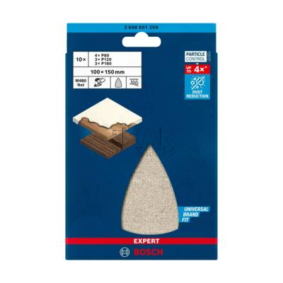 Siatki szlifierskie M480 100x150mm 80/120/180 10szt BOSCH EXPERT 2608901208 - zdjęcie nr 4