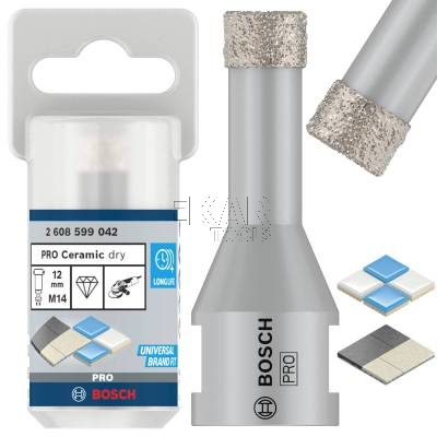 Wiertło diamentowe Dry Speed 12mm do ceramiki Bosch 2608599042