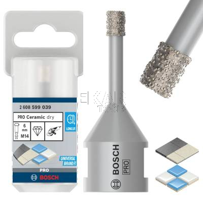 Wiertło diamentowe Dry Speed 6mm do ceramiki i gresu Bosch 2608599039