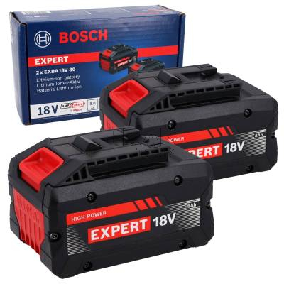 Zestaw 2 akumulatorów EXBA18V-80 8Ah BOSCH EXPERT 1600A0373D