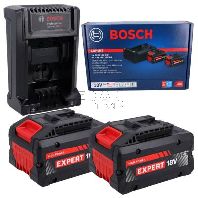 Zestaw 2 akumulatorów EXBA18V-55 i ładowarki GAL12V/18V-80 BOSCH EXPERT 1600A0373P