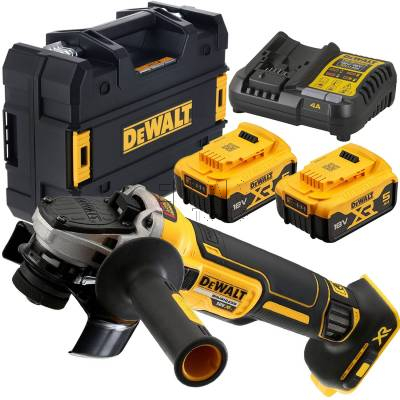 SZLIFIERKA KĄTOWA akumulatorowa 18V 2x5Ah 125mm TStak DeWALT DCG405P2