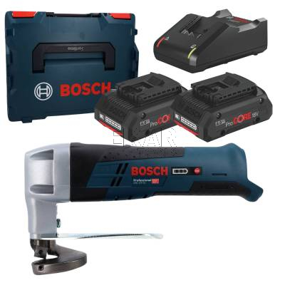 Nożyce do blachy BOSCH PRO GSC 18V-16 E 0601926301 + 2x4Ah + L-BOXX