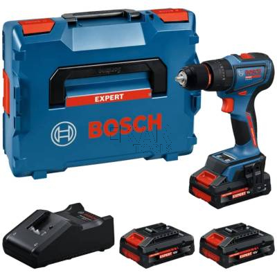 Wiertarko-wkrętarka udarowa BOSCH EXPERT EXSB18V-90 06019R3102 + 3x4Ah + L-BOXX