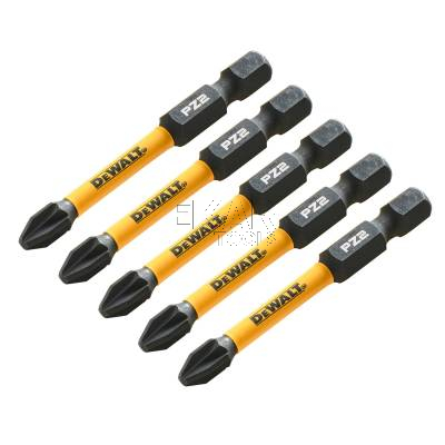 Zestaw 5 bitów udarowych PZ2 57mm EXTREME DeWalt DT7391T - zdjęcie nr 2