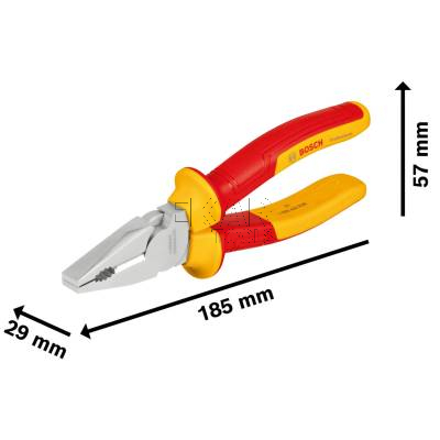 Kombinerki szczypce uniwersalne VDE 180mm BOSCH 1600A02NE1 - zdjęcie nr 3