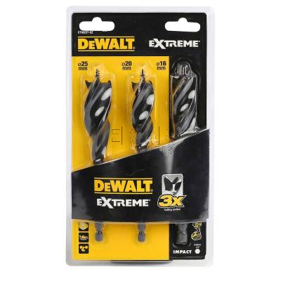 Zestaw 3 wierteł spiralnych do drewna 16/20/25mm DeWalt DT90237 - zdjęcie nr 4