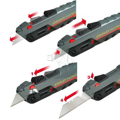 Nóż z automatycznie chowanym ostrzem 3w1 STANLEY 0-10-242 - zdjęcie nr 3